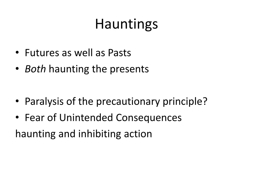 hauntings