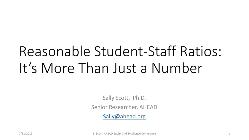 reasonable student staff ratios it s more than