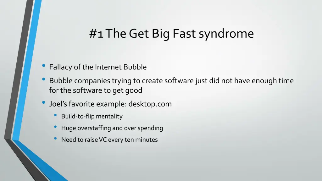 1 the get big fast syndrome