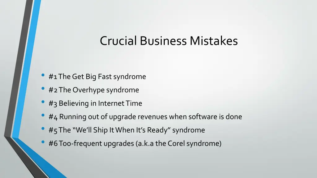 crucial business mistakes