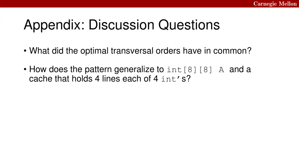 appendix discussion questions