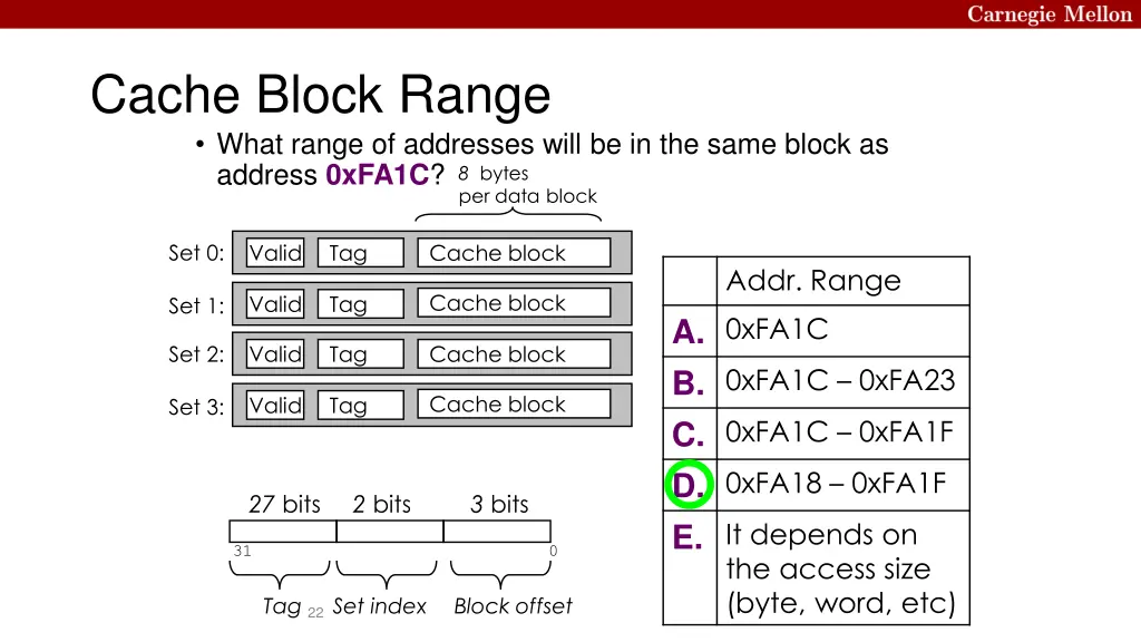 cache block range 1