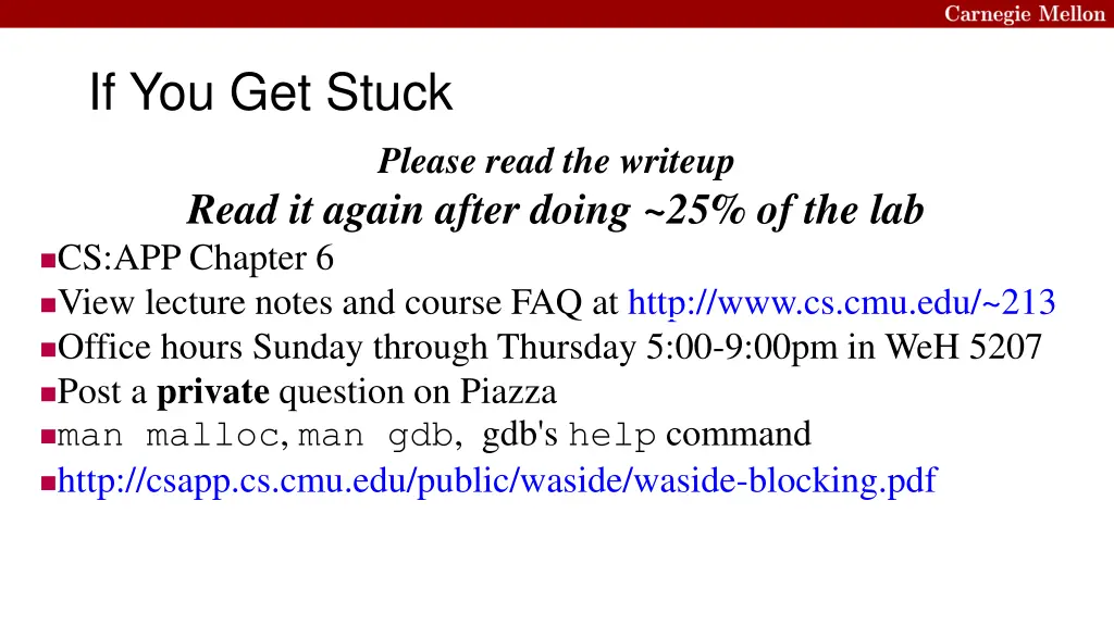 if you get stuck
