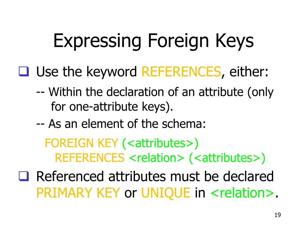expressing foreign keys 1