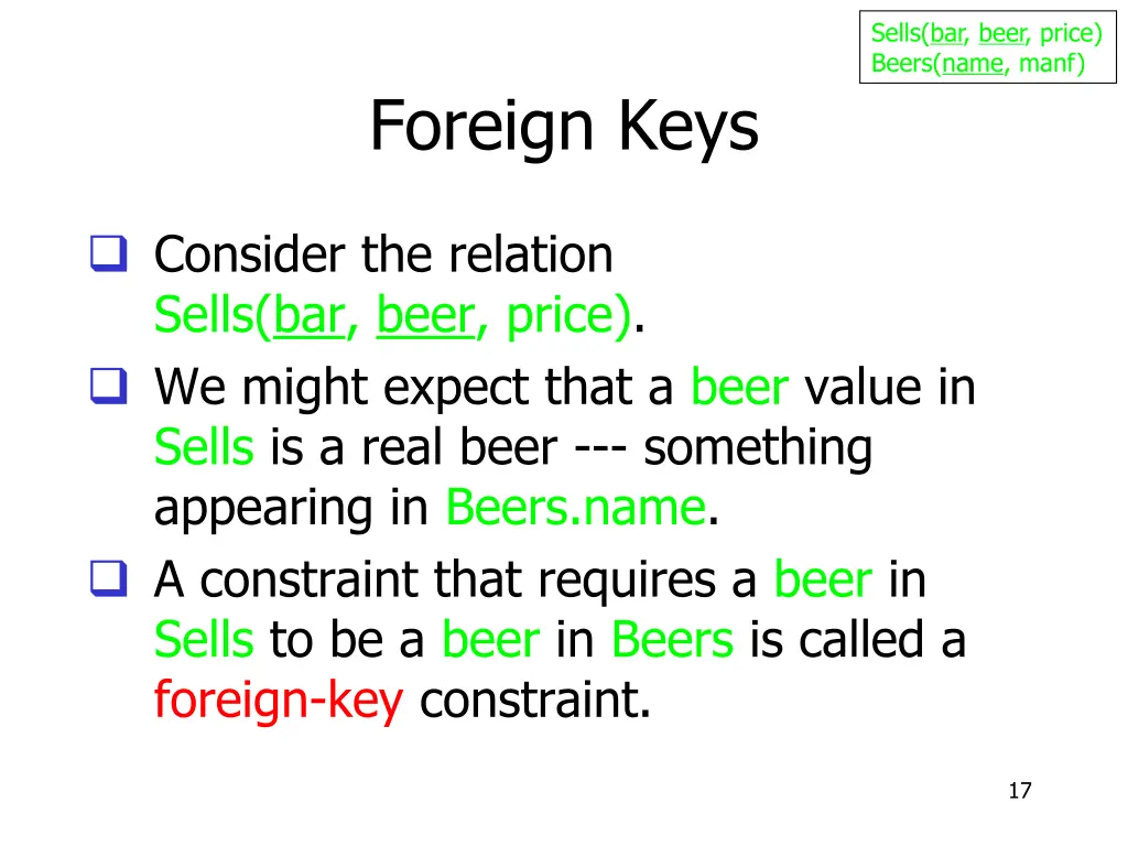 sells bar beer price beers name manf 1