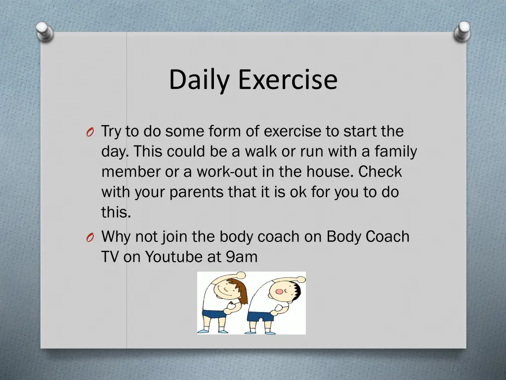 daily exercise