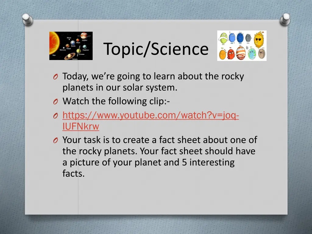 topic science