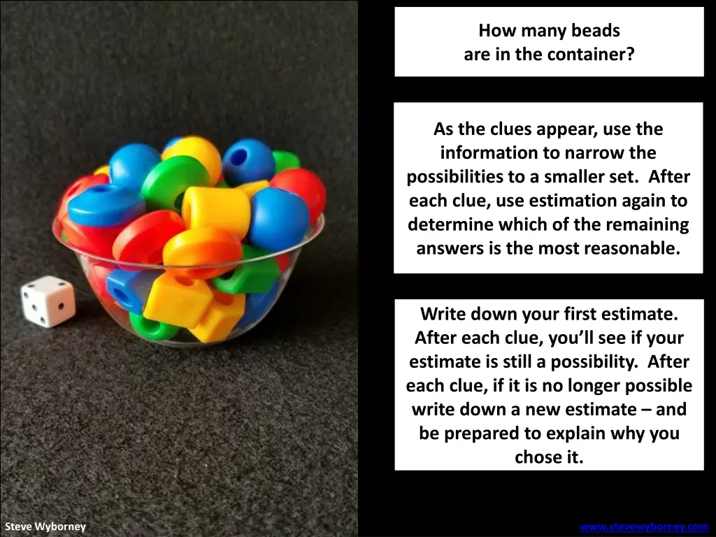 how many beads are in the container