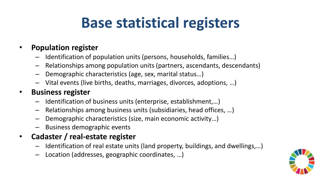 base statistical registers 1