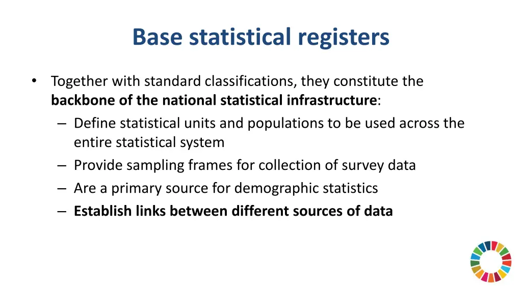 base statistical registers