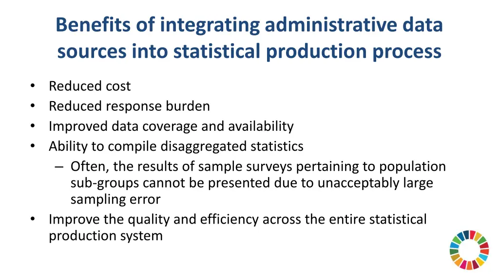 benefits of integrating administrative data
