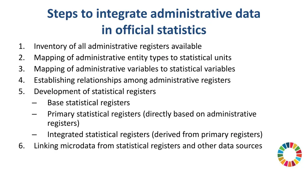 steps to integrate administrative data