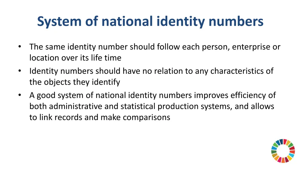 system of national identity numbers