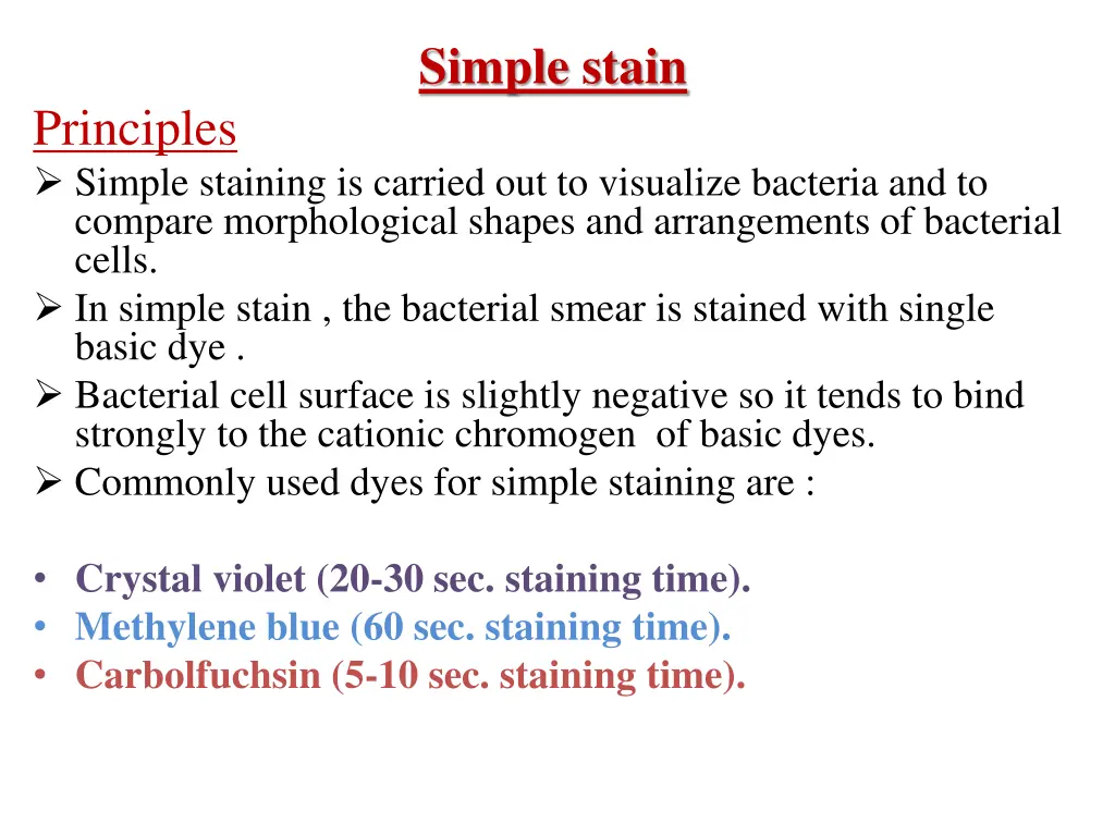 simple stain