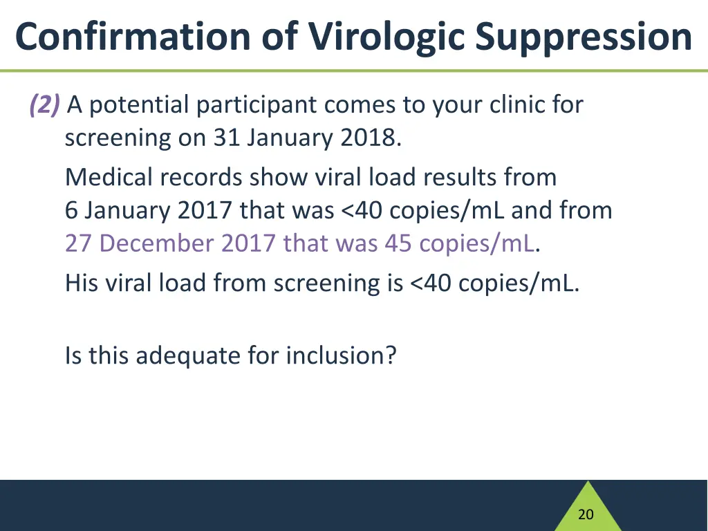 confirmation of virologic suppression 2