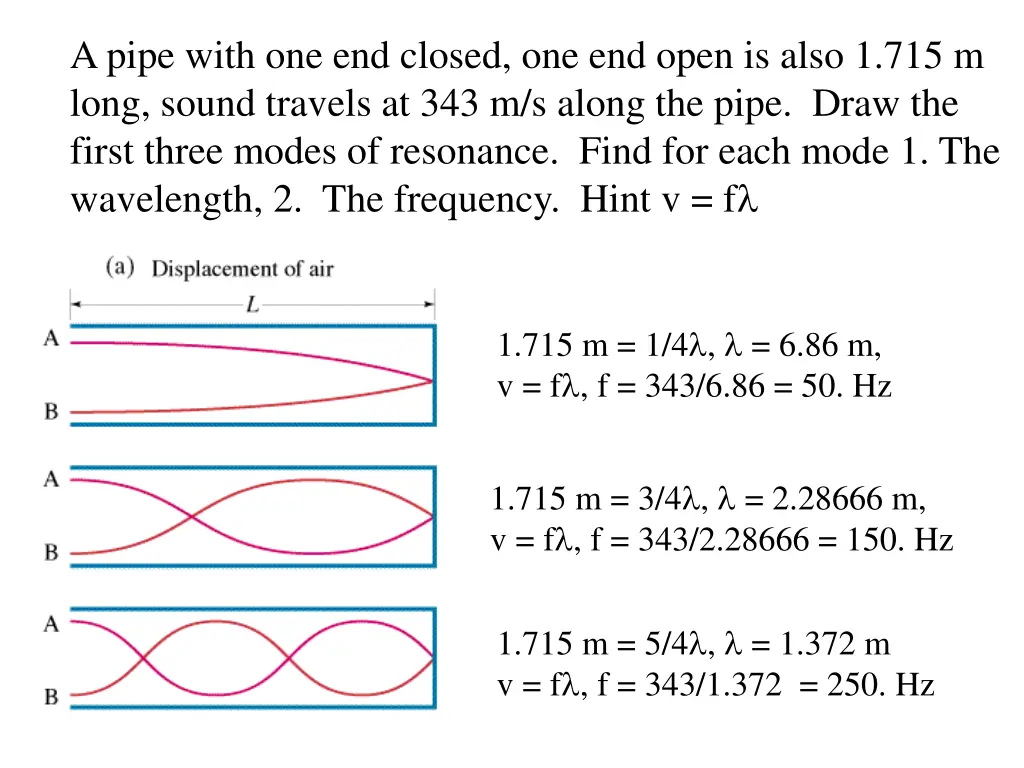 a pipe with one end closed one end open is also
