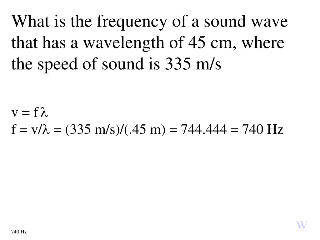 what is the frequency of a sound wave that
