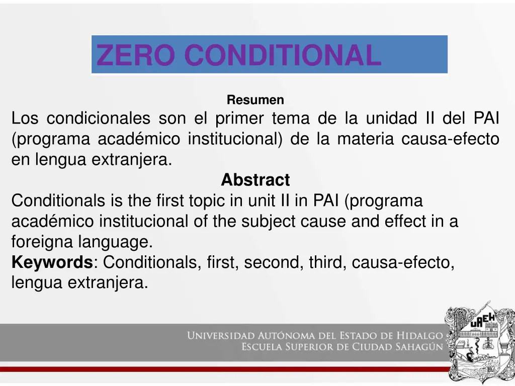 zero conditional