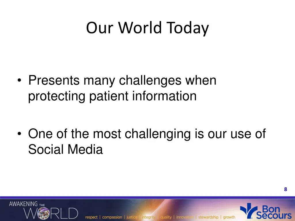 our world today