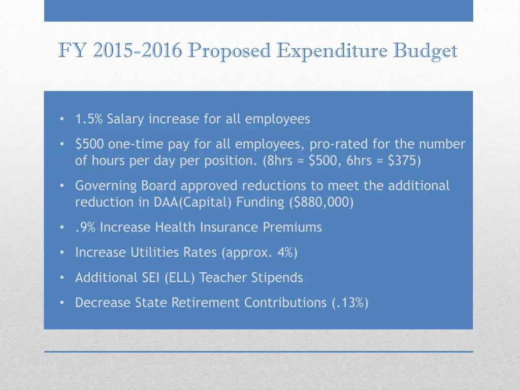 fy 2015 2016 proposed expenditure budget