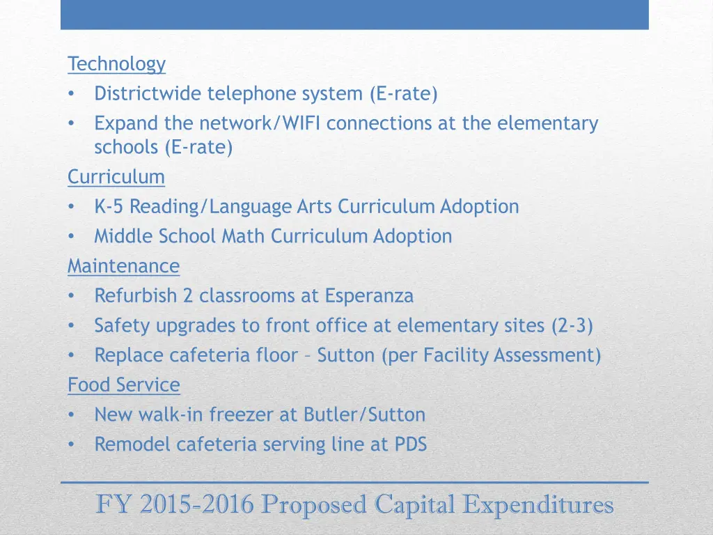 technology districtwide telephone system e rate