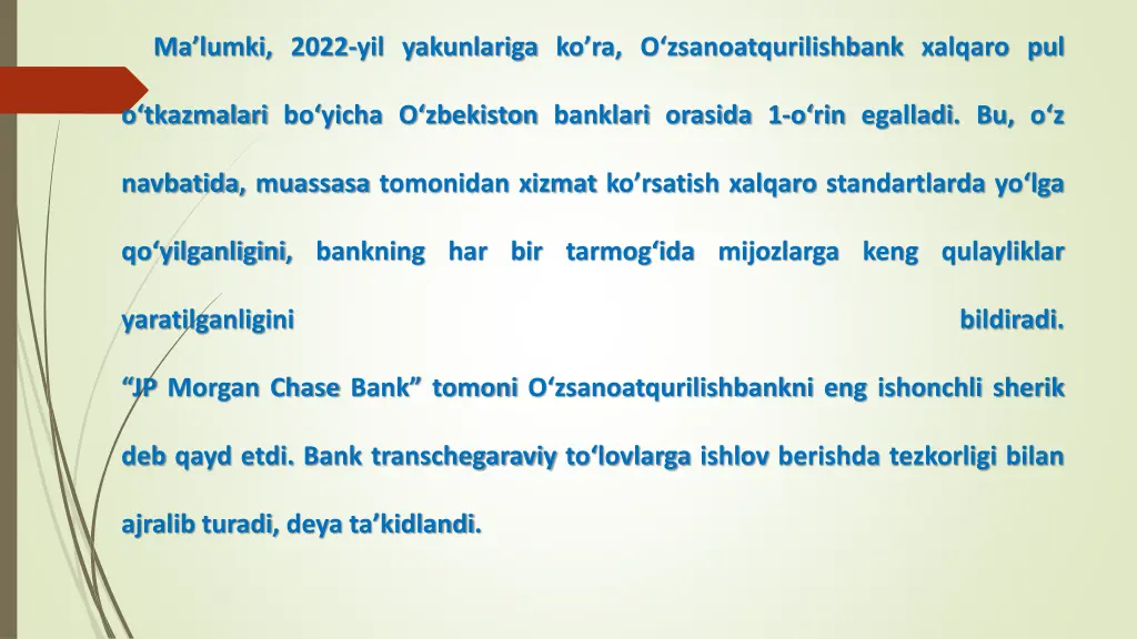 ma lumki 2022 yil yakunlariga
