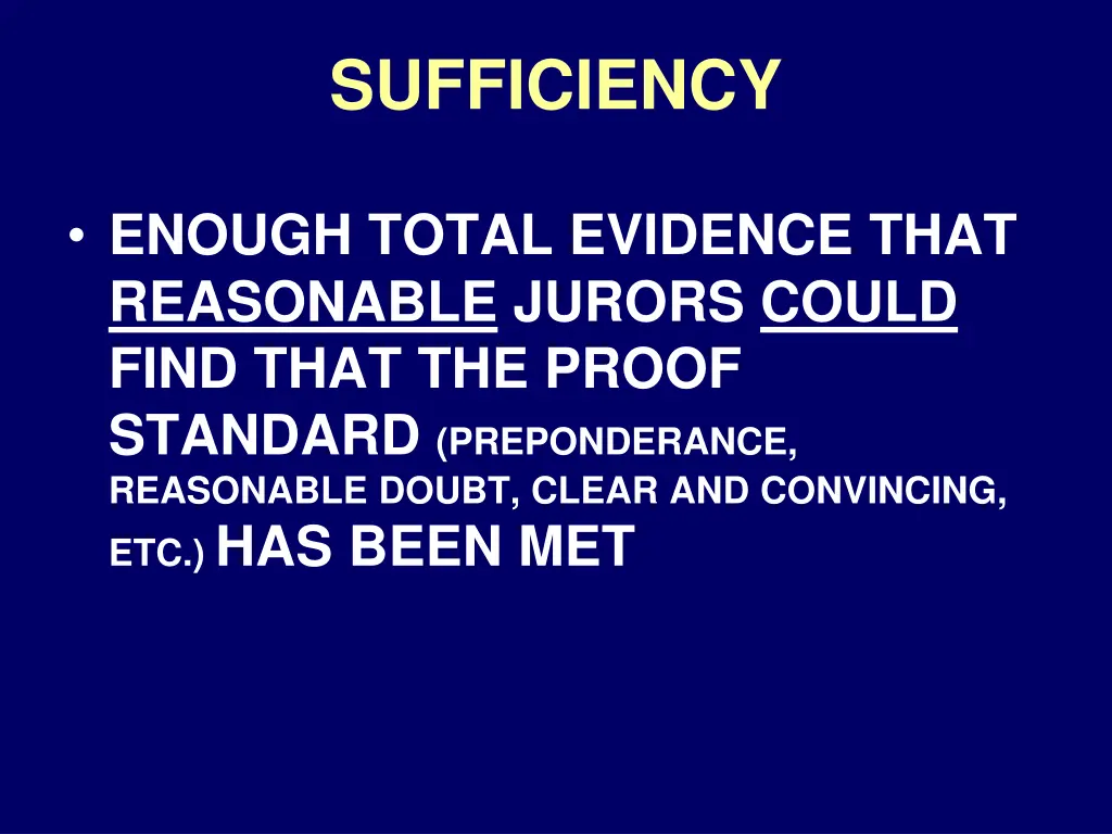 sufficiency