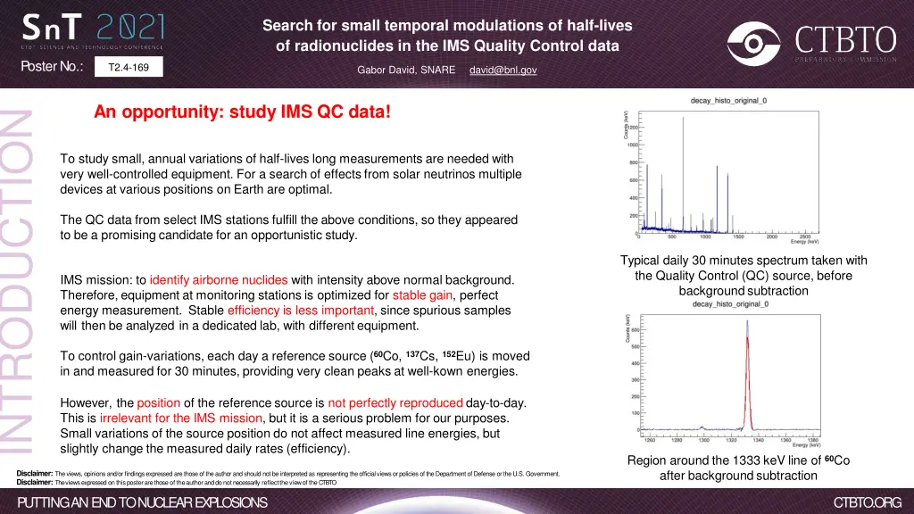 search for small temporal modulations of half 3