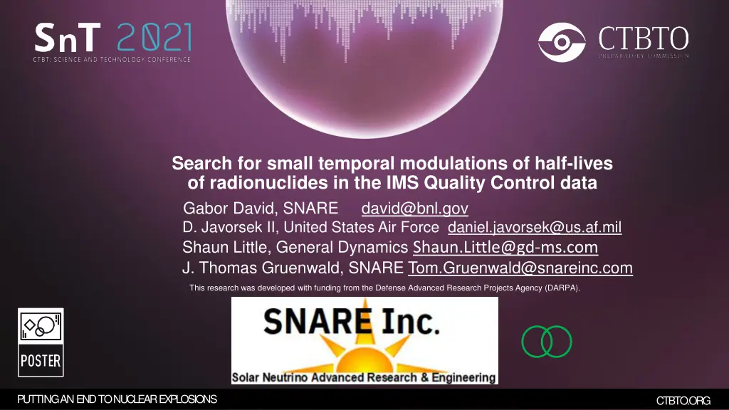 search for small temporal modulations of half