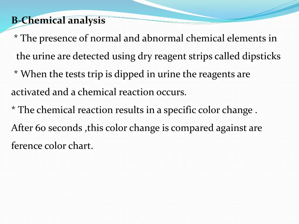 b chemical analysis