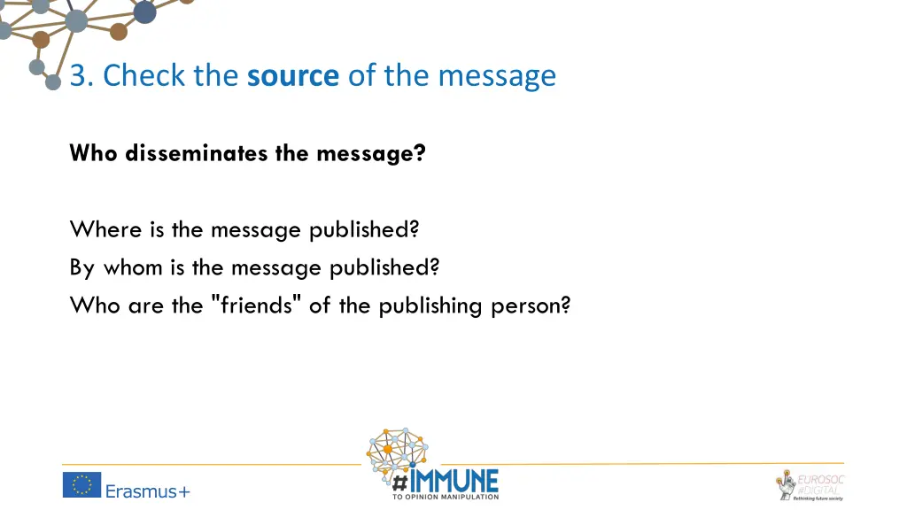 3 check the source of the message