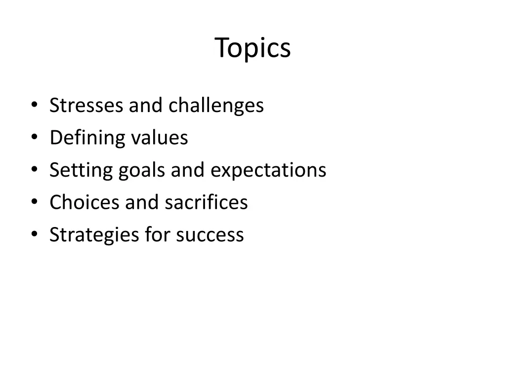 topics