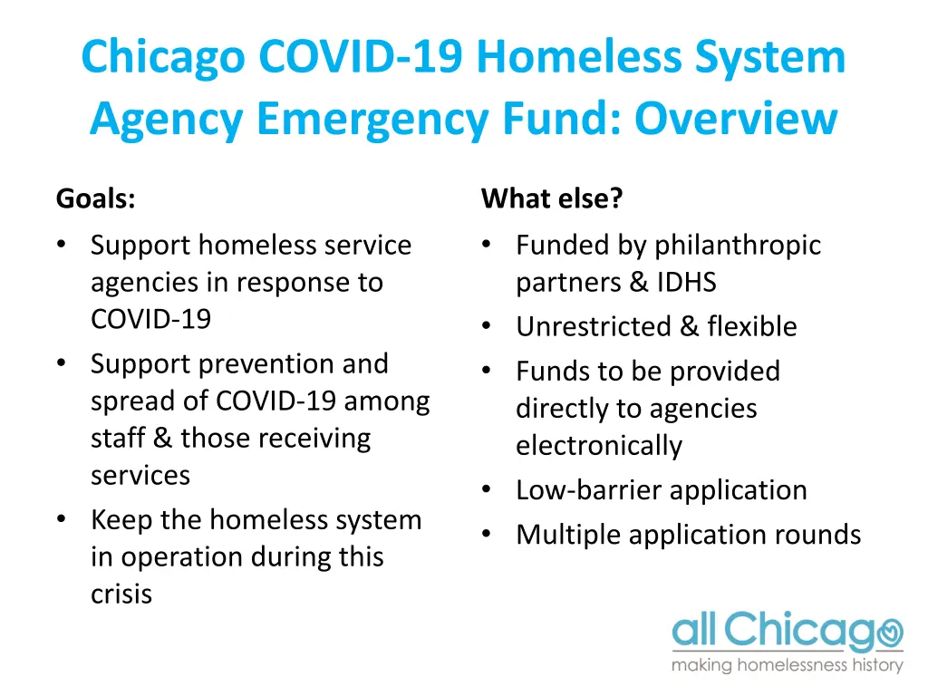 chicago covid 19 homeless system agency emergency