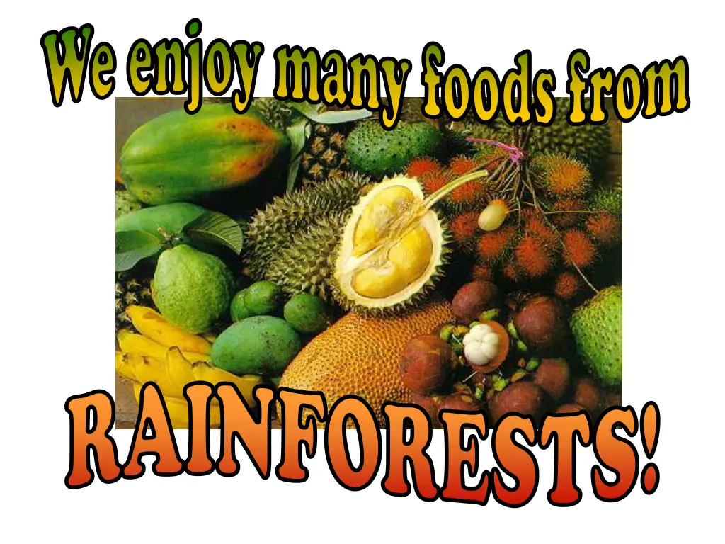 we enjoy many foods from