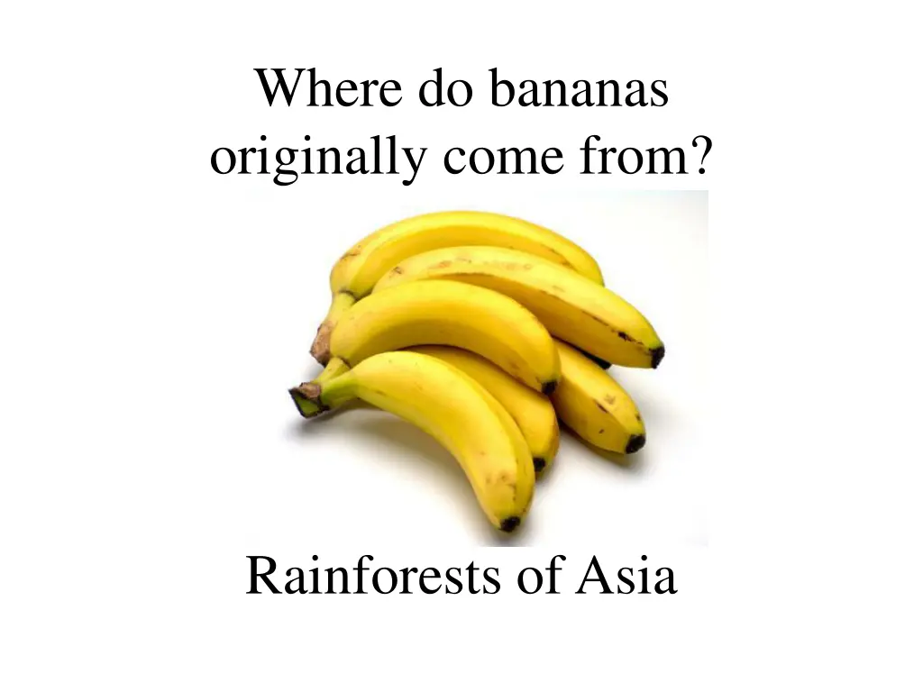 where do bananas originally come from
