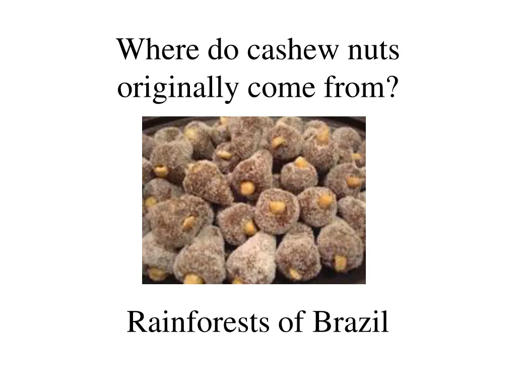 where do cashew nuts originally come from