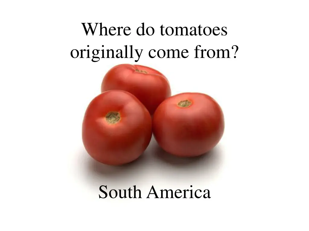 where do tomatoes originally come from
