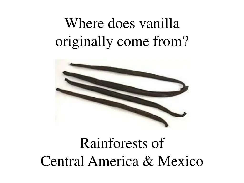 where does vanilla originally come from
