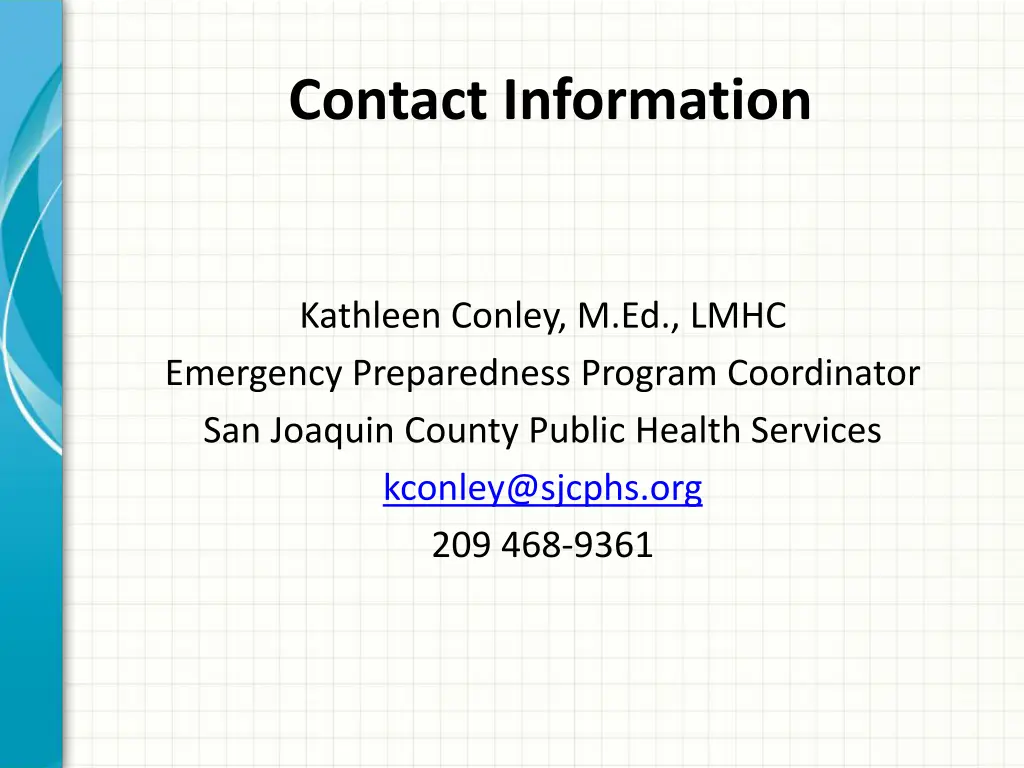 contact information