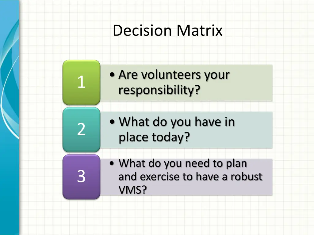 decision matrix