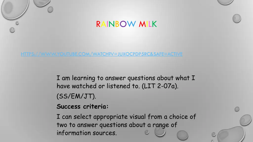 rainbow milk