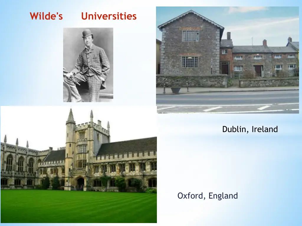 wilde s universities