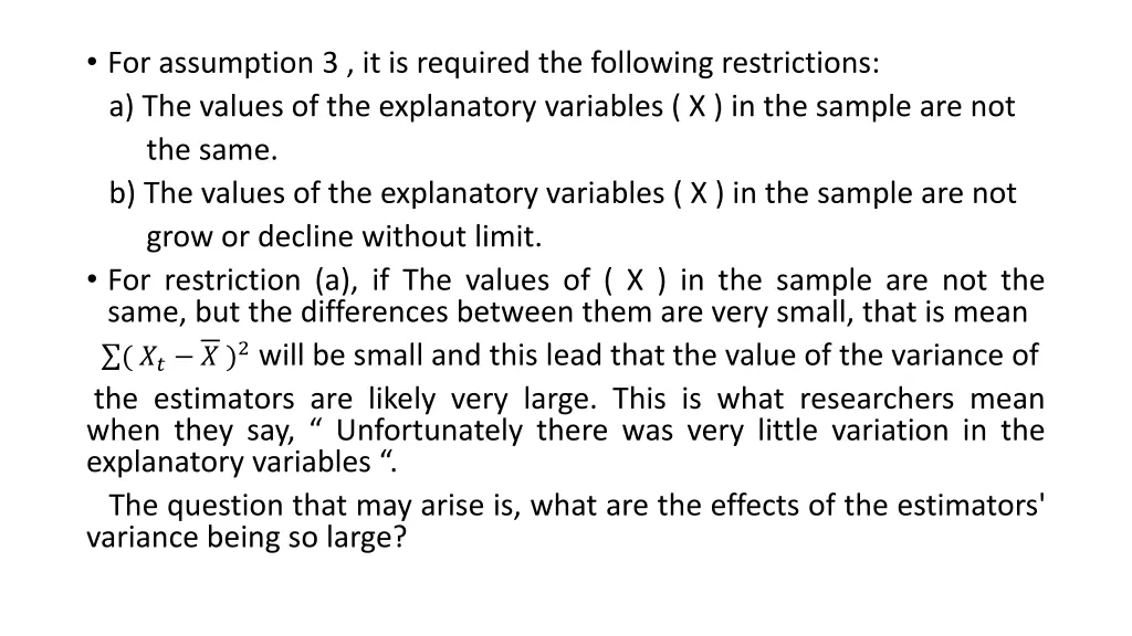for assumption 3 it is required the following