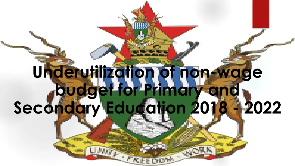 underutilization of non wage budget for primary