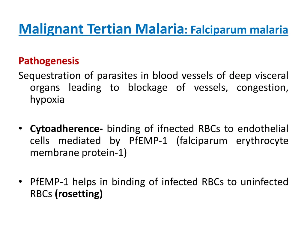 malignant tertian malaria falciparum malaria