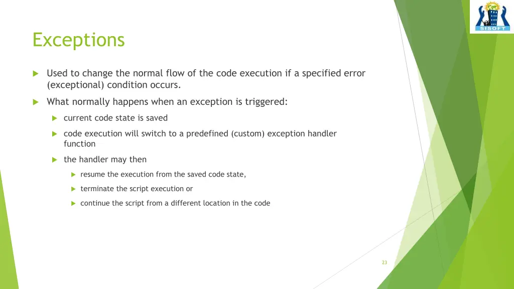 exceptions
