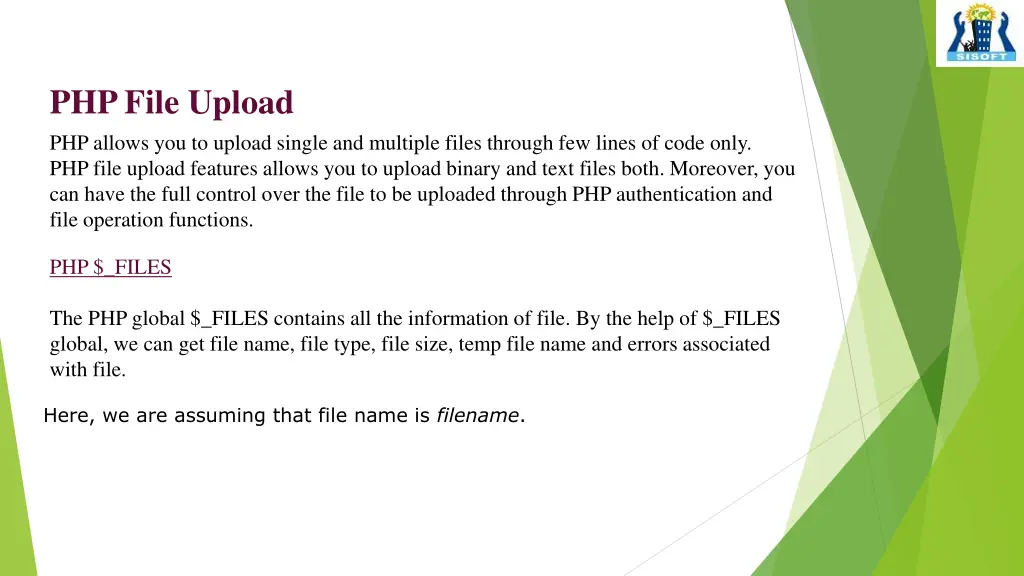 php file upload php allows you to upload single