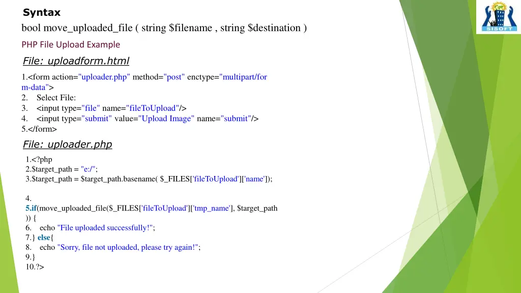 syntax bool move uploaded file string filename