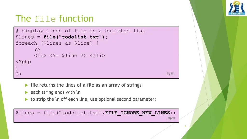 the file function