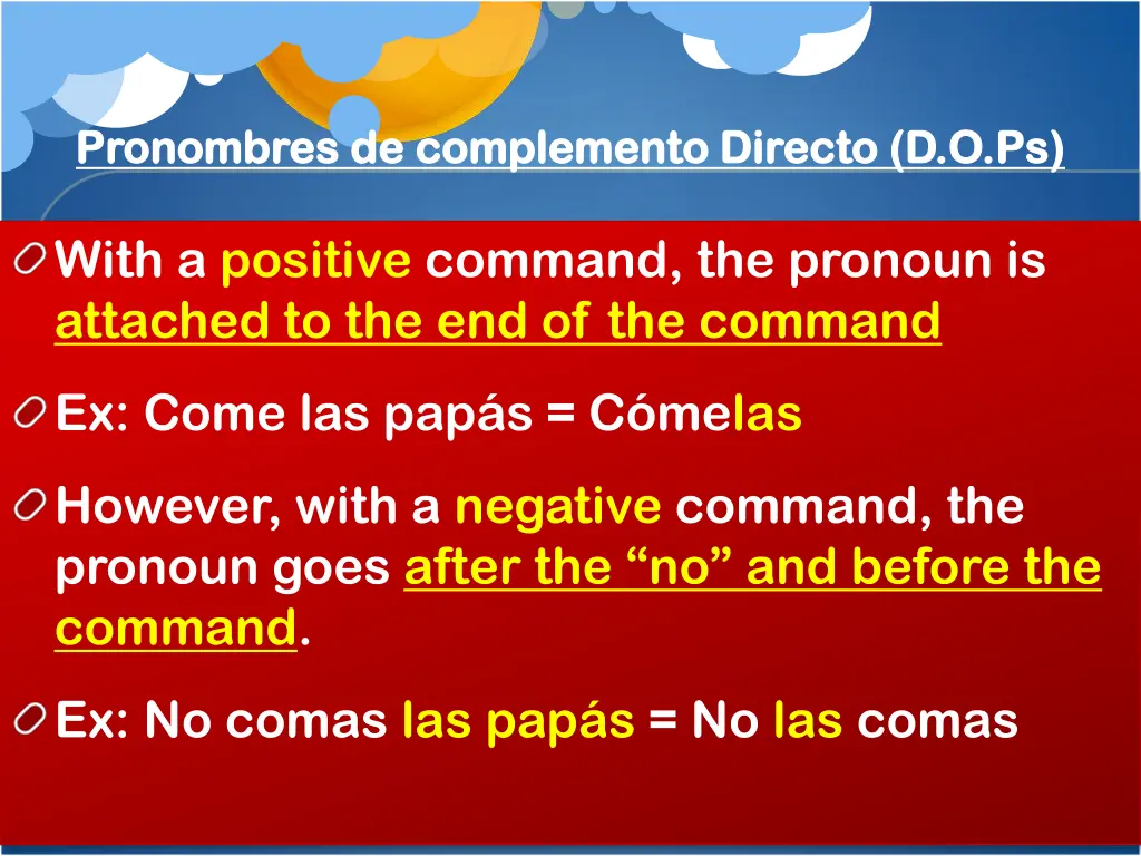 pronombres pronombres de 3